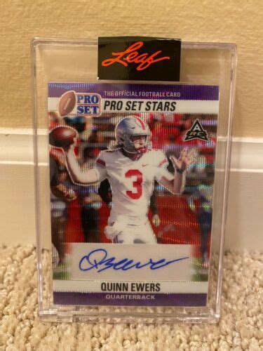 Leaf Pro Set Metal Quinn Ewers Rookie Autograph Purple Prizm Auto