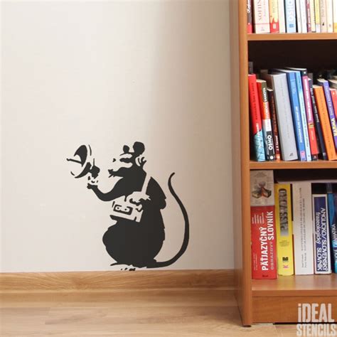 BANKSY Radar Rat STENCIL Reusable Graffiti Art Paint Walls and More ...