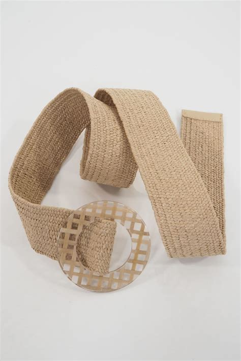 Laundry B Muu Stretch Raffia Belt Natural