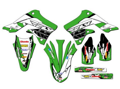 2013 2015 KX 450 F 13 FLY Green Senge Graphics Kit Compatible With