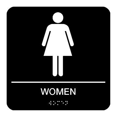 Women Braille Restroom Signs Seton Canada