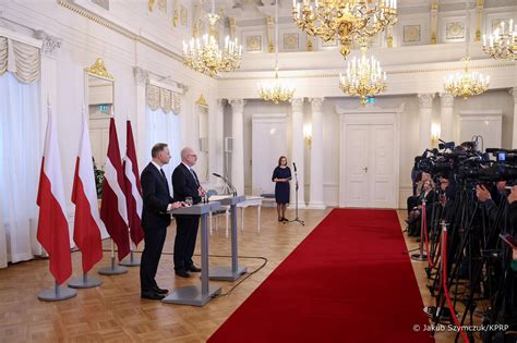 Łotwa Wystąpienie Prezydenta RP podczas konferencji prasowej