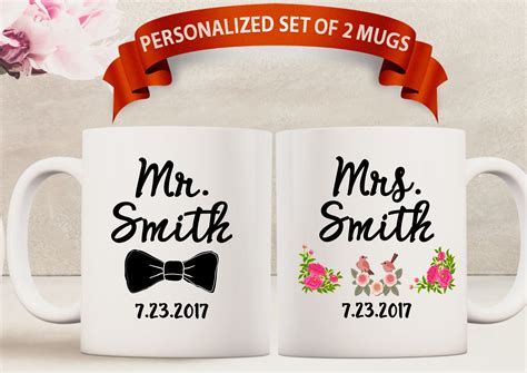 Mr And Mrs Mugs Bride And Groom Mugs Wedding Mugs Mr Mrs Mugs Mr