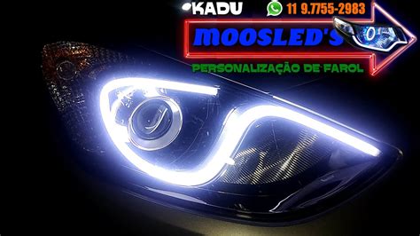 Farol Novo I Hyundai Barra De Led Drl Daylight Luz Di Rna