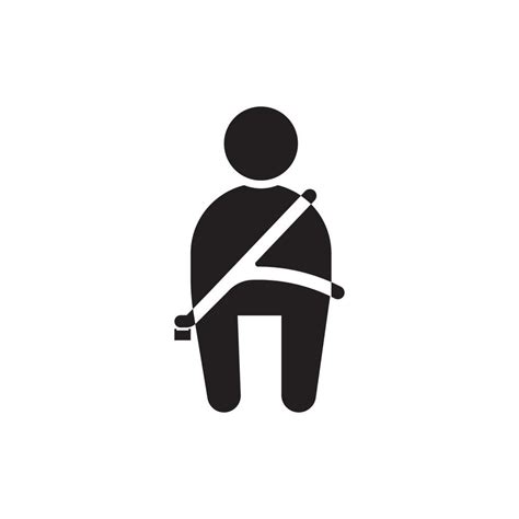 Seatbelt Icon Vector Illustration Design Template Vector Art