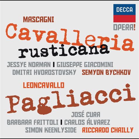 Mascagni Cavalleria Rusticana Leoncavallo Pagliacci Album By