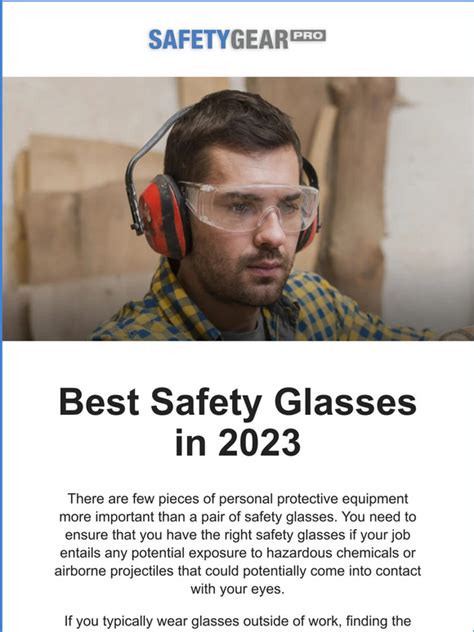 Safety Gear Prosafe Best Safety Glasses In 2023 Milled