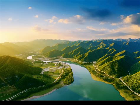 绿水青山高视角山风景自然风景自然风光壁纸旅游宣传图片下载 觅知网