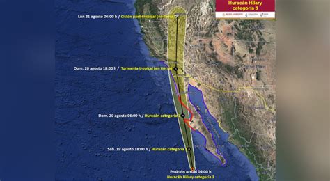 Hilary Se Degrada A Huracán Categoría 3 Alerta En Baja California Y Bcs