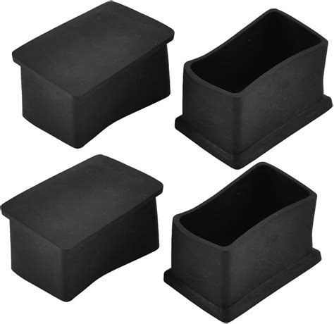 Sourcing Map Rubber Rectangle Chair Leg Caps End Pad Feet Cover