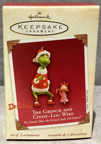 Hallmark 2003 Dr Seuss The Grinch & Cindy-Lou Who How The Grinch Stole ...