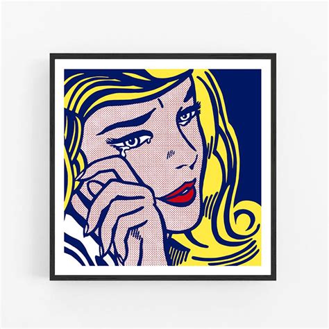 Roy Lichtenstein Crying Girl Giclee Print Poster Etsy