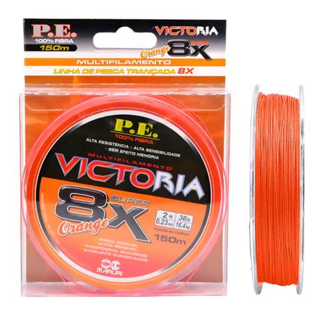 Linha Multifilamento Maruri Victoria 8X Orange 0 23mm 36lbs 16 4kg