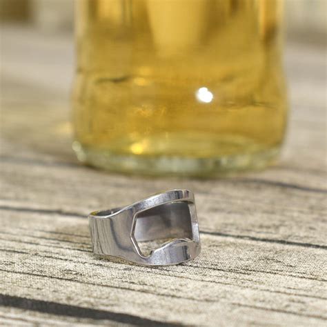 Stainless Steel Novelty Bottle Opener Ring Universal Size Cottage Home