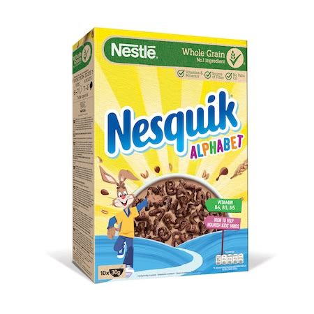 Зърнена закуска, NESTLÉ NESQUIK, Alphabet, 325 гр - eMAG.bg