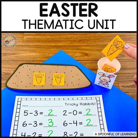 Easter Thematic Unit For Kindergarten A Spoonful Of Learning