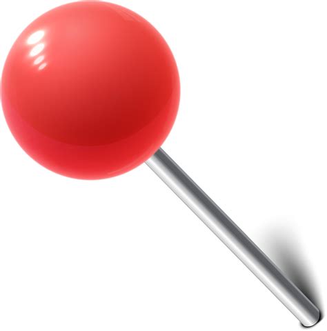 Realistic Red Pushpin Png