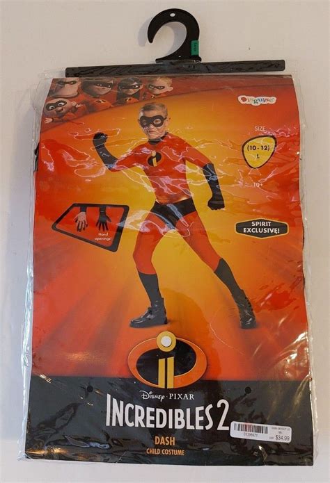 Disney Pixar Incredibles 2 Dash Costume Child Size 10… - Gem