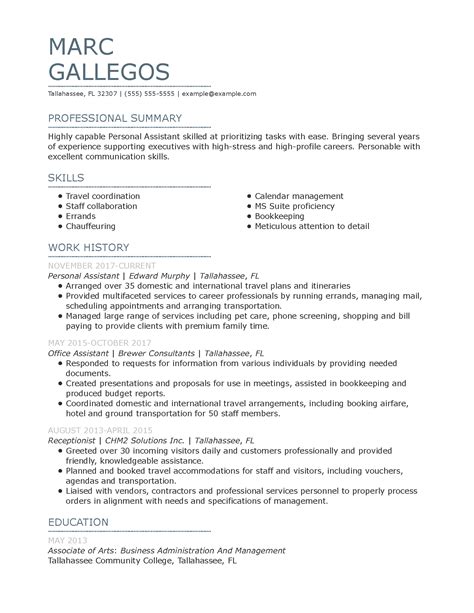 Sample Personal Assistant Resume Cefdadgkacfbddaf