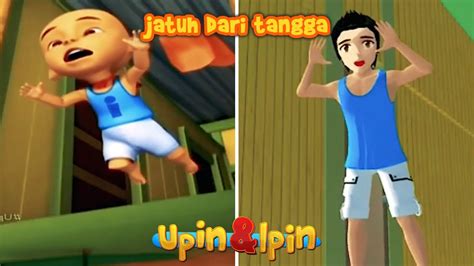 Tiru Aksi Upin Ipin Terbaru Jatuh Dari Tangga Tersentuh Hati YouTube