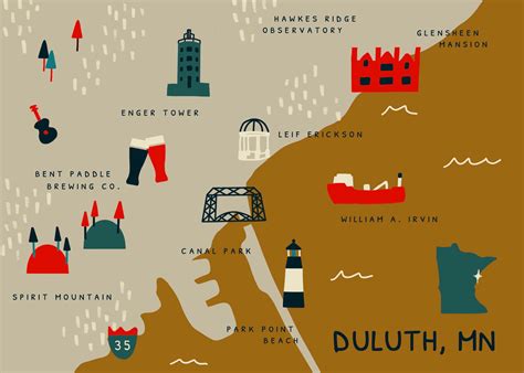 Duluth Map | Etsy