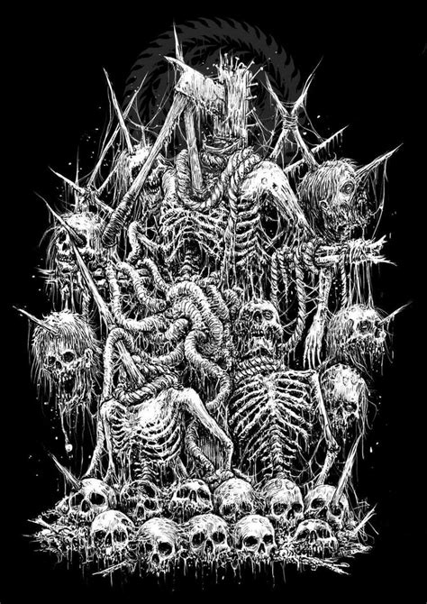 Pin On Ink Dark Art Illustrations Scary Art Black Metal Art