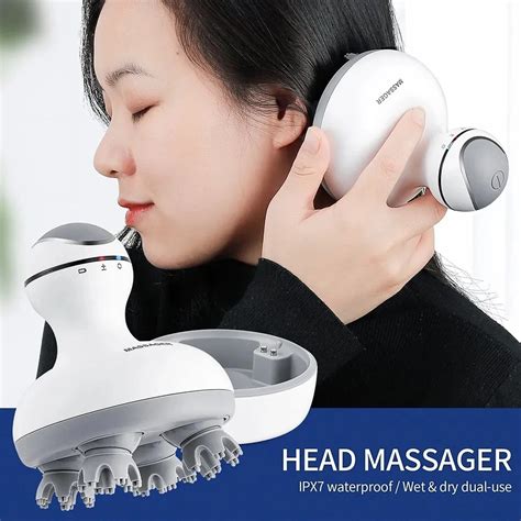 Stress Relief Scalp Massager Waterproof And Rechargeable For Deep Relaxation And Revitalization