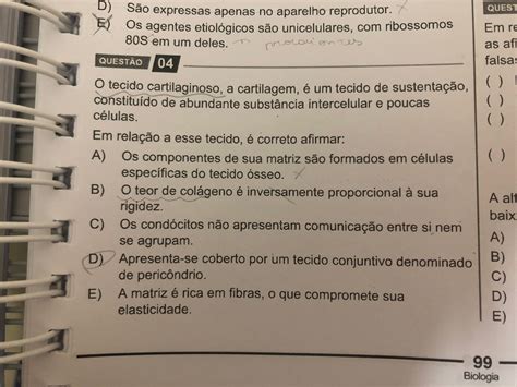 Gabarito D Vc poderia me explicar o erro da B e C Explicaê