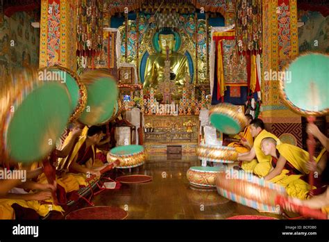 Monks at Tibetan Buddhist Monastery, Kathmandu, Nepal Stock Photo - Alamy