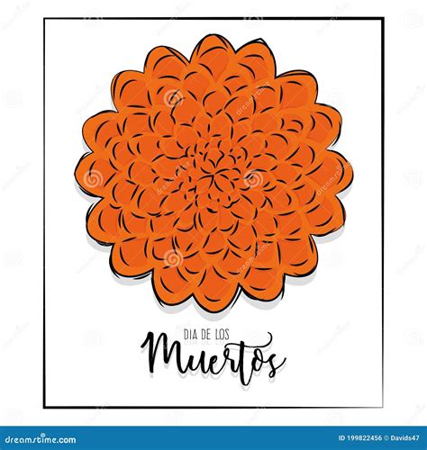 Dia de los muertos poster stock vector. Illustration of flower - 199822456