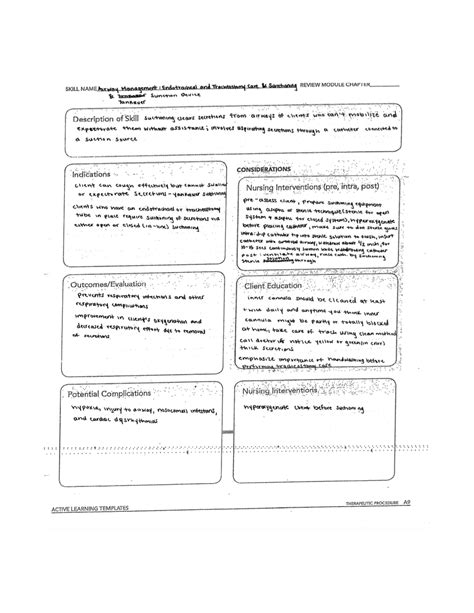 Ati Nursing Skill Template Tracheostomy Care - Free Printable Template