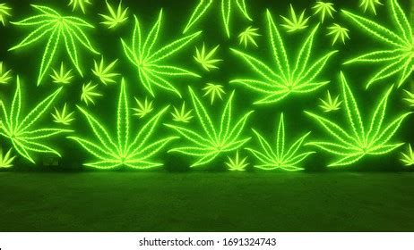 Colorful Neon Weed Backgrounds