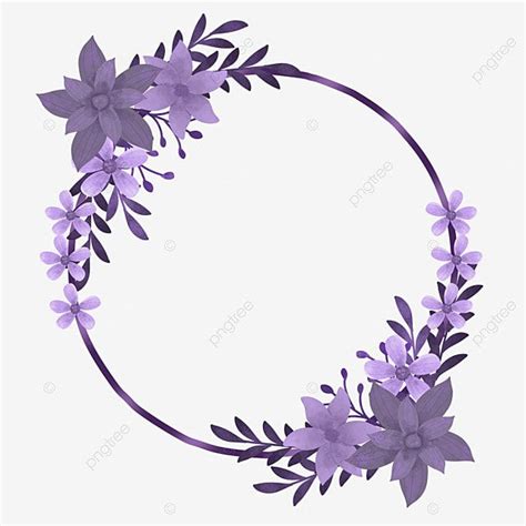 Purple Rounded Border Hd Transparent The Round Border Frame Of Wedding