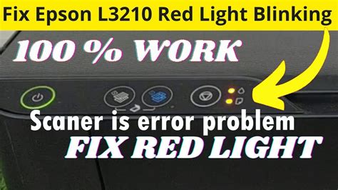 Epson L3210 L3215 L3216 L3250l3251 Red Light Blink Solutions All Light Blinking Error