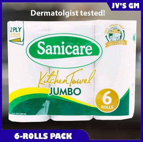 Sanicare Jumbo Kitchen Towel 6 Rolls 70 Pulls 140 Sheets Lazada PH