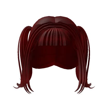 High Pigtails W Bangs In Red Roblox