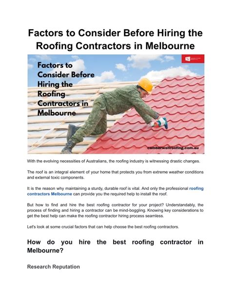 Ppt Factors To Consider Before Hiring The Roofing Contractors In