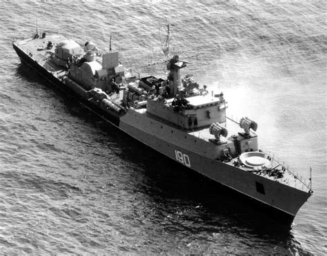 An Aerial Starboard Bow View Of A Soviet Grisha Class Frigate Underway U S National Archives