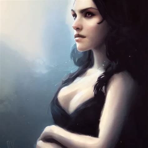 Yennefer Oil Painting Tooth Wu Greg Rutkowski Rpg Stable