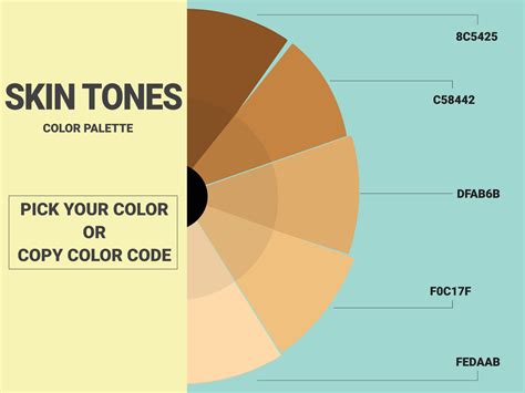 Paleta De Cores De Tons De Pele C Digo De Cores Vetor No