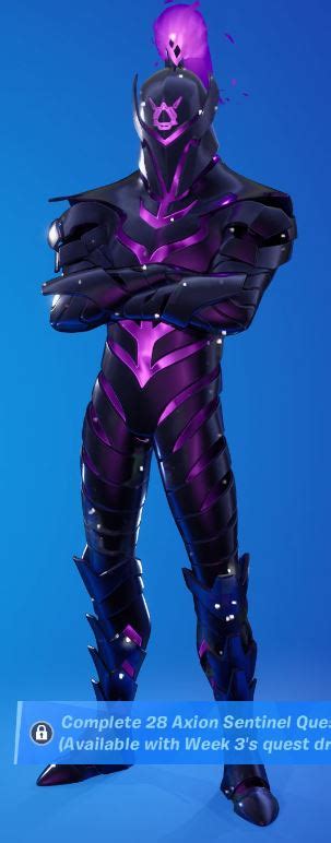 Galaxy Knight Axion Sentinel Fortnite Level Up Skin Quest Pack Leaked