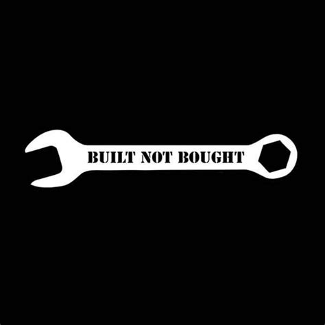 Built Not Bought Vinyl Sticker Decal Etsy