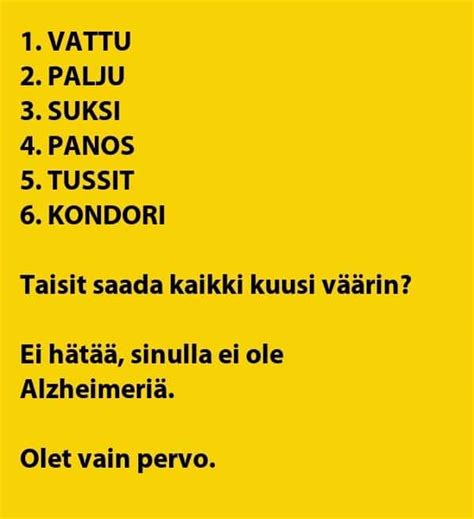 Vitsit T M On Alzheimer Testi Nykyajan Ihmisille Kohokohta