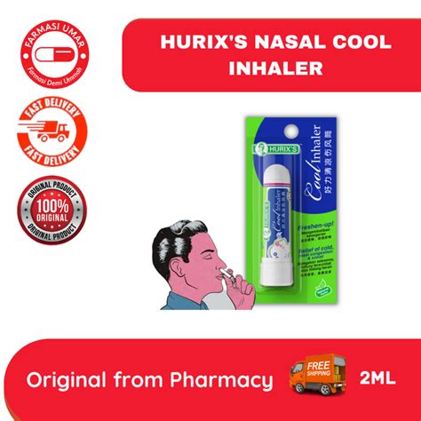 HURIX S Cool Inhaler 2ml Relieve Nasal Congestion Shopee Malaysia