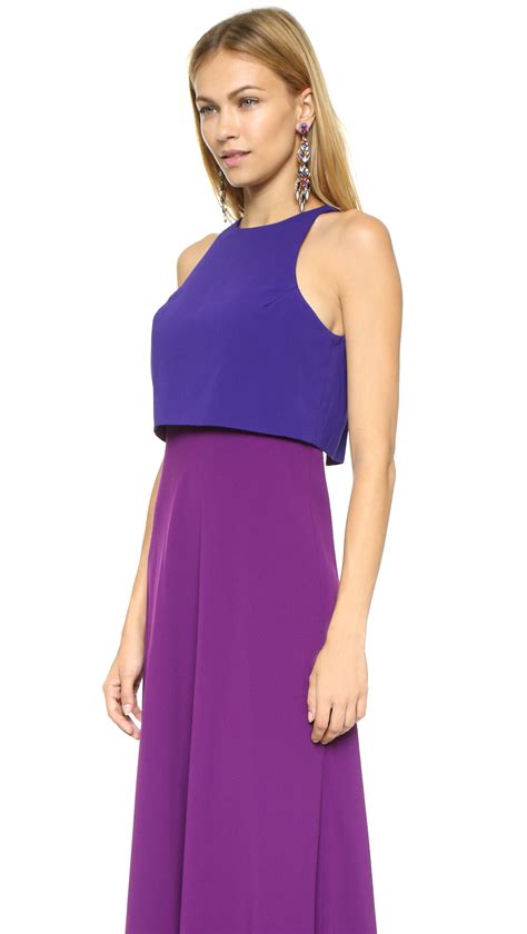 Jill Jill Stuart Colorblock Dress In Purple Lyst