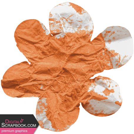 Good Life Oct 21 Flower Orange White Paper Graphic By Marisa Lerin