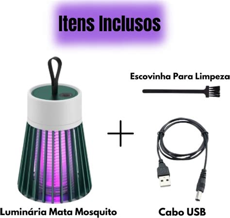 Lumin Ria Mata Mosquito Armadilha L Mpada El Trica Led Recarreg Vel Uv