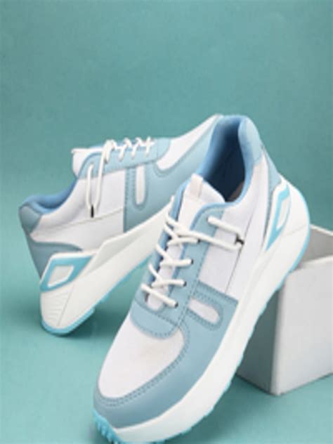 Buy The Roadster Lifestyle Co Women White And Blue Colourblocked Lightweight Sneakers Casual