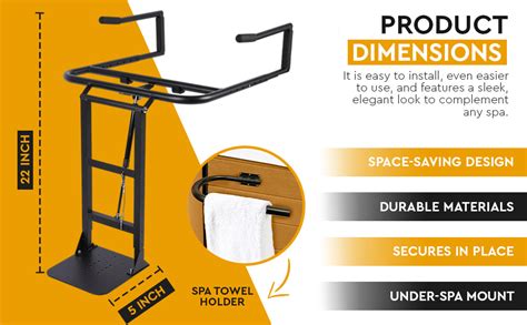 Amazon Hot Tub Cover Lift In Black With Towel Holder Hydraulic Spring Assist Heavy Duty