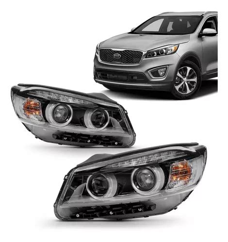 Farol Sorento 2016 2017 2018 Led Máscara Negra